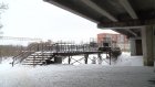Коммунальщики не чистят от снега мост между ул. Ленина и Пролетарской