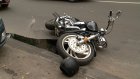 На улице Мира столкнулись «семерка» и мотоцикл