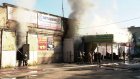 Более 60 сотрудников МЧС тушили пожар на торговой базе