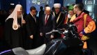 Путину и духовным лидерам России показали тяжелый мотоцикл «Иж»