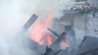 На улице Глазунова загорелся оставшийся после сноса домов мусор