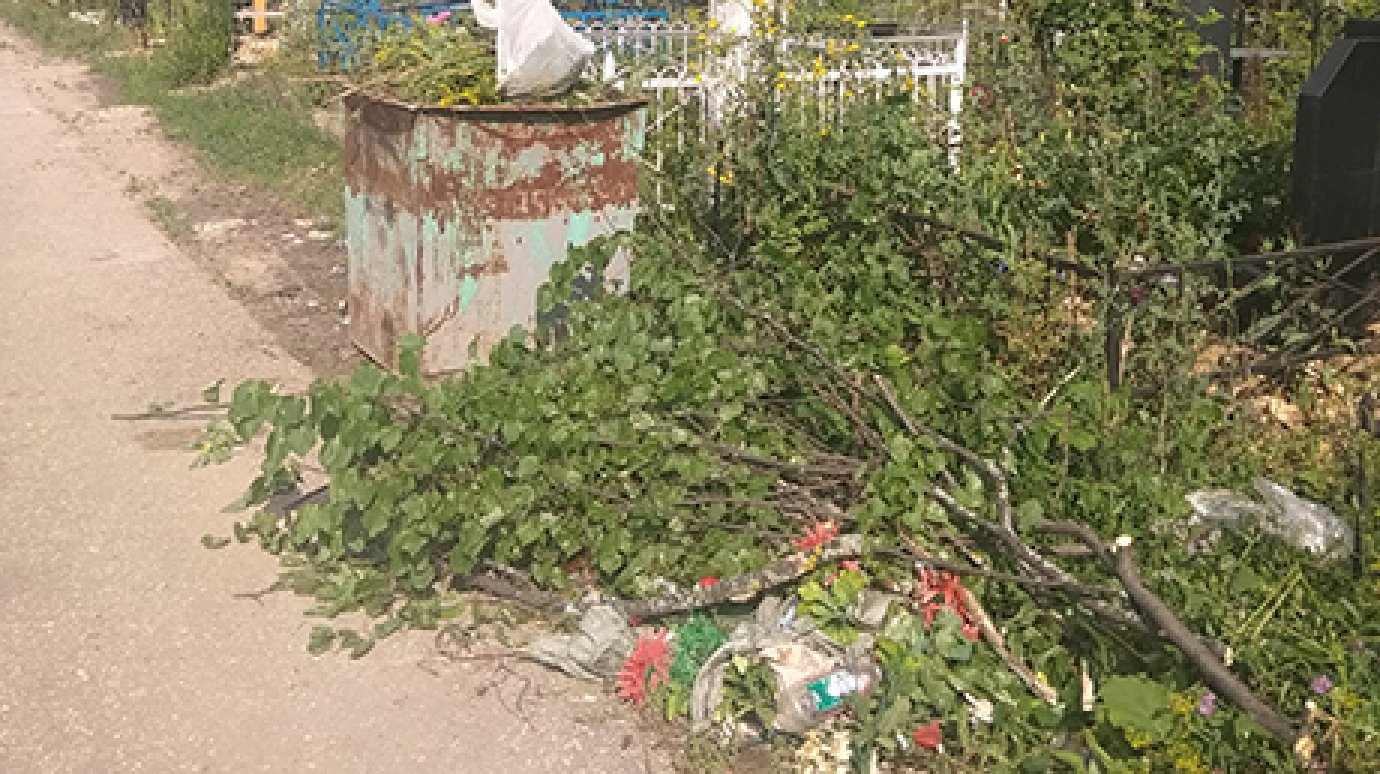Пензенцы жалуются на мусор и свалки на Новозападном кладбище