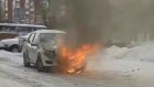На улице Пролетарской в Пензе сгорел автомобиль «Яндекс.Такси»