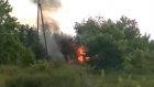 В Кузнецке на территории за «Ашаном» вспыхнул мусор