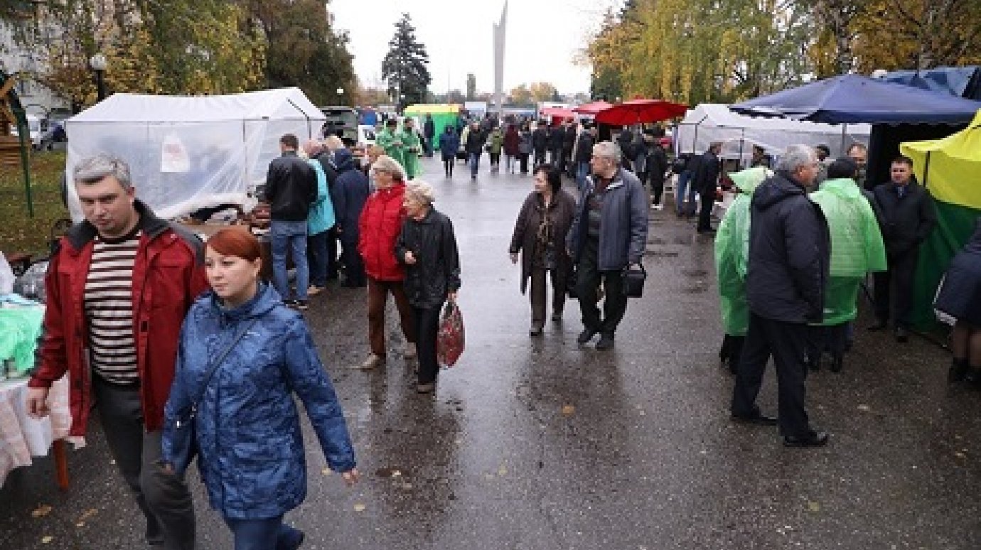 Непогода в Пензе не испугала продавцов и покупателей на ярмарке «Дары осени»