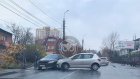 На улице Тамбовской образовалась пробка из-за утренней аварии