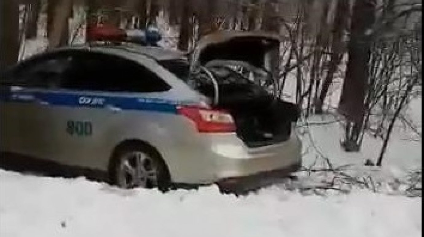В Городищенском районе машина экипажа ДПС не вписалась в поворот