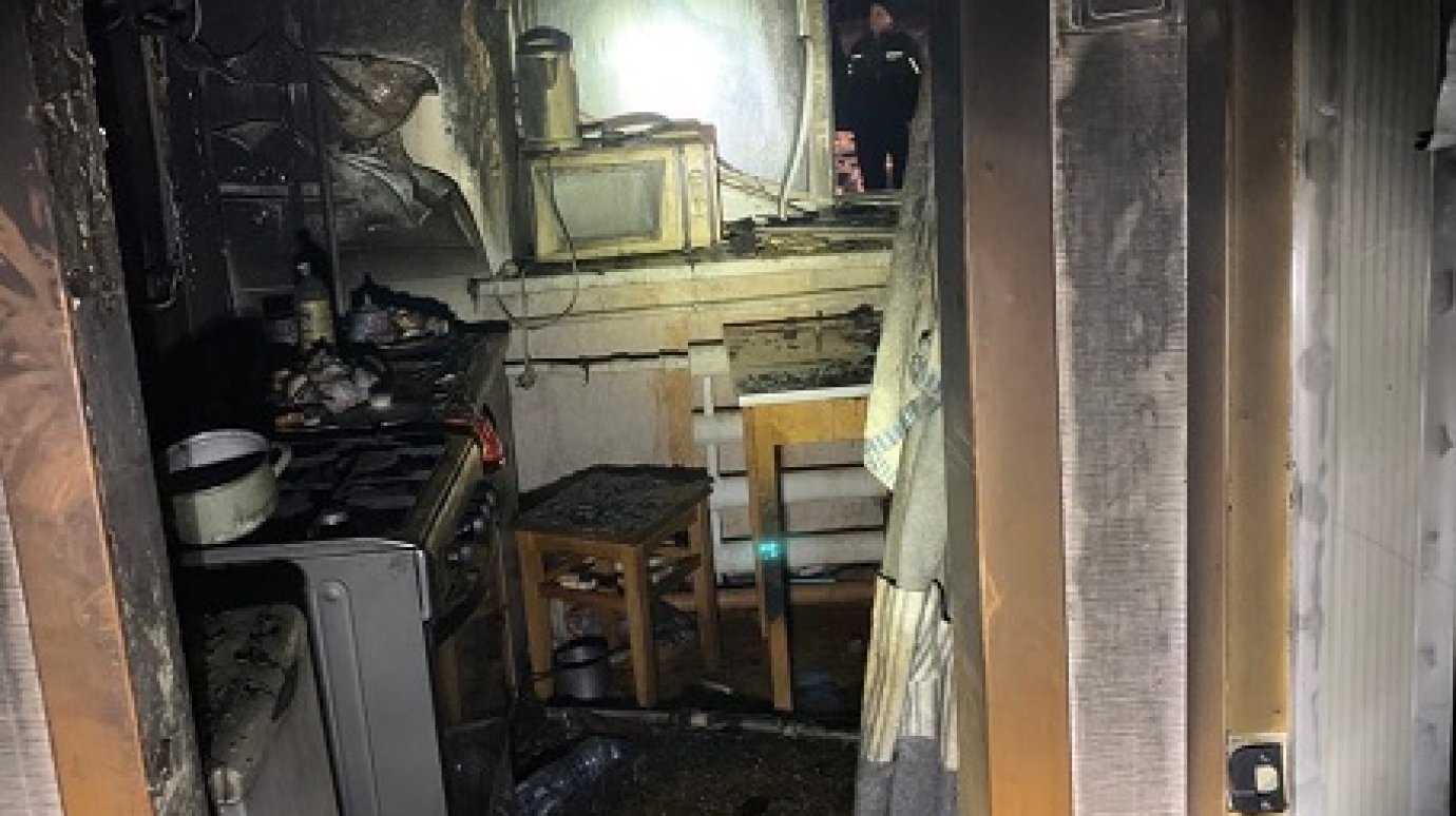 Кузнецкие пожарные спасли из горящей квартиры двух человек