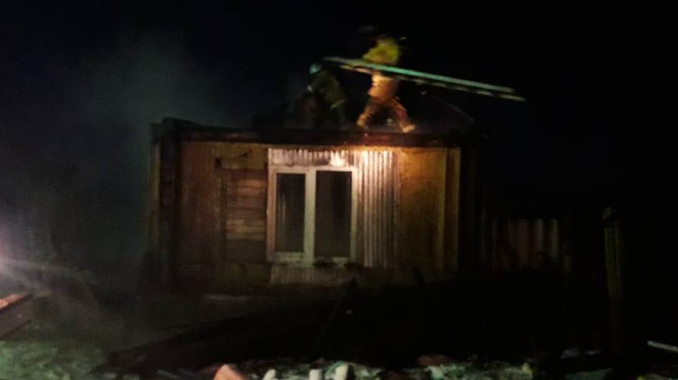 В Нижнеломовском районе из загоревшегося дома спасли двух человек