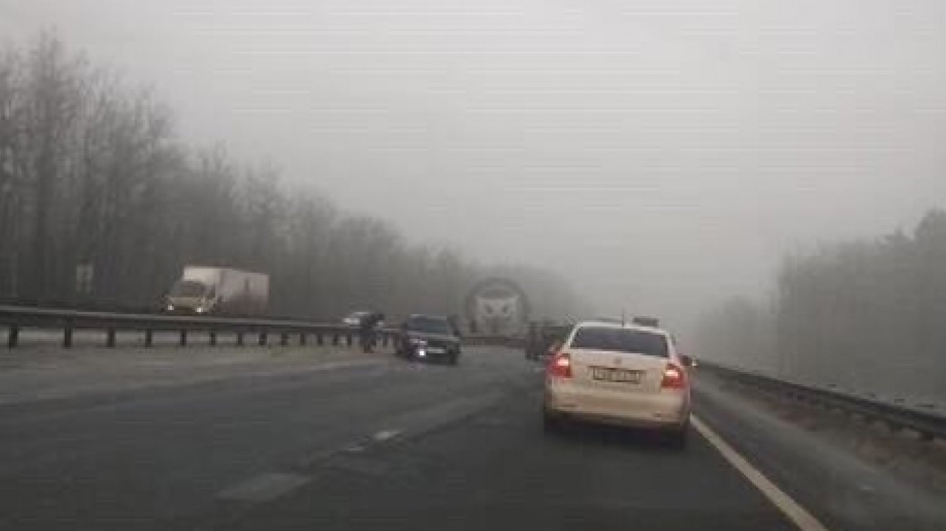 Очевидец сообщил о серьезной аварии на М5 из-за тумана
