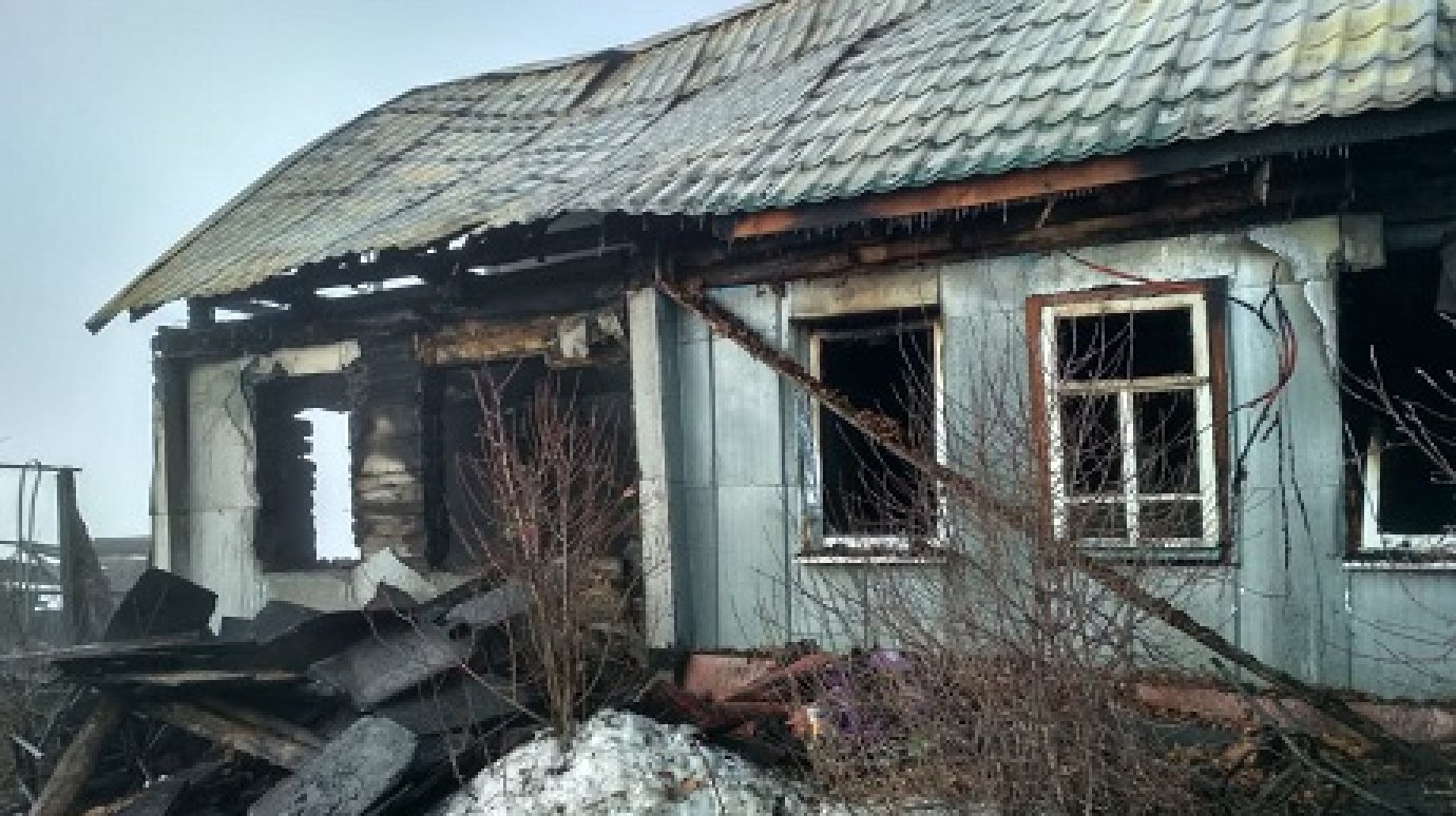 В Каменке огонь уничтожил дом, имущество и сарай с животными