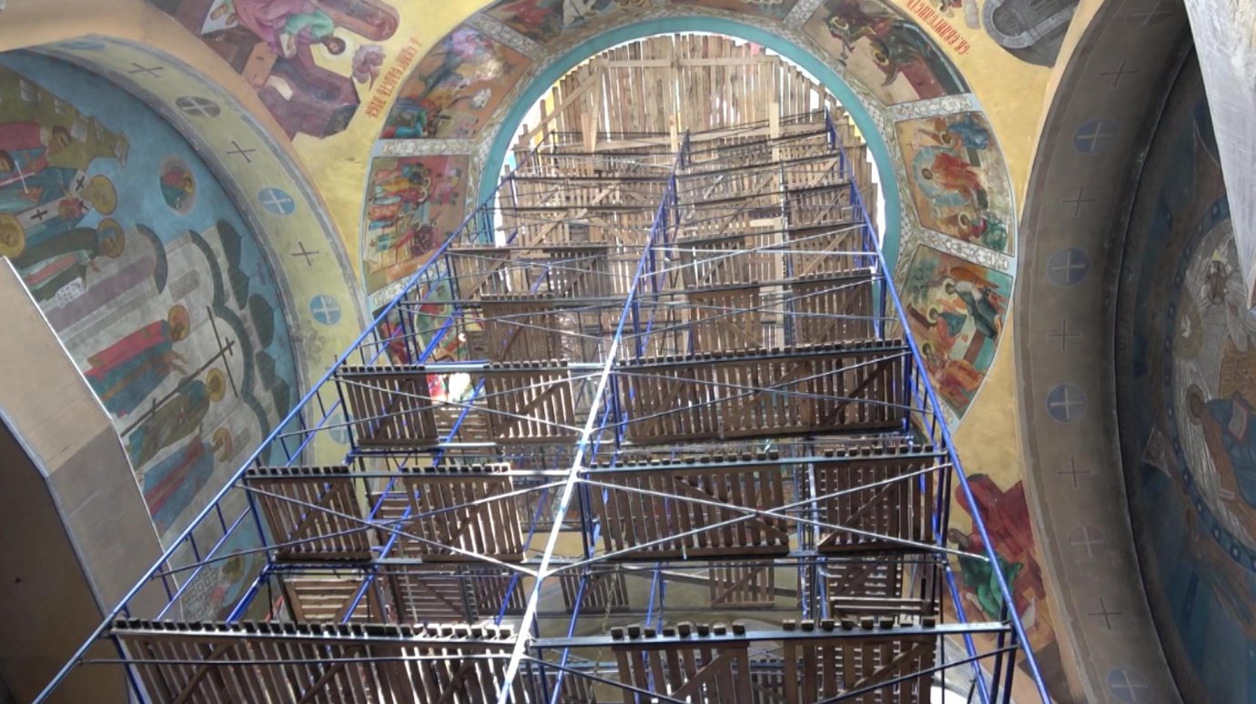 Ремонт Вознесенского кафедрального собора в Кузнецке выполнили на 70%