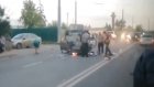 В Пензе перевернулся легковой автомобиль