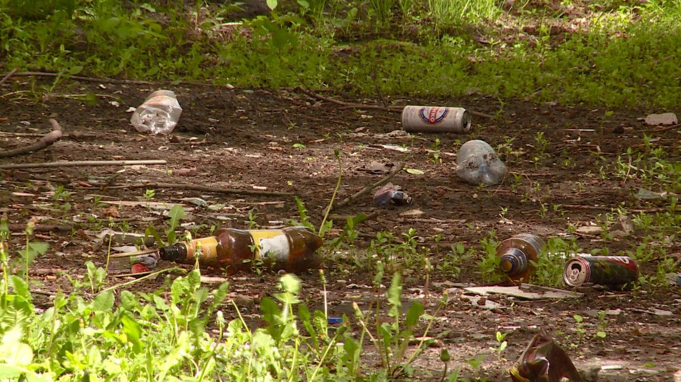 Обитатели бывших общежитий на пр-те Победы бросают мусор из окон