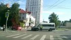 ДТП с участием маршрутки на ул. Лермонтова попало на видео