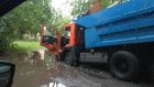 В Пензе КамАЗ не смог преодолеть «болото» на улице Докучаева