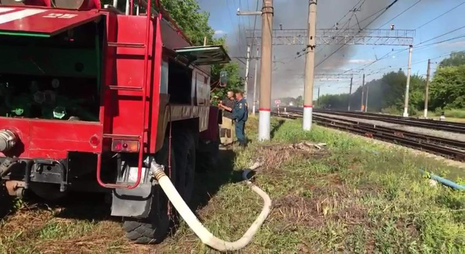 Видео горящей машины