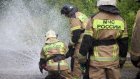 В Пензе сотрудники МЧС потушили условный пожар водой из Суры