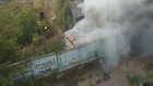 В Пензе на заброшенной стройке сгорел вагончик
