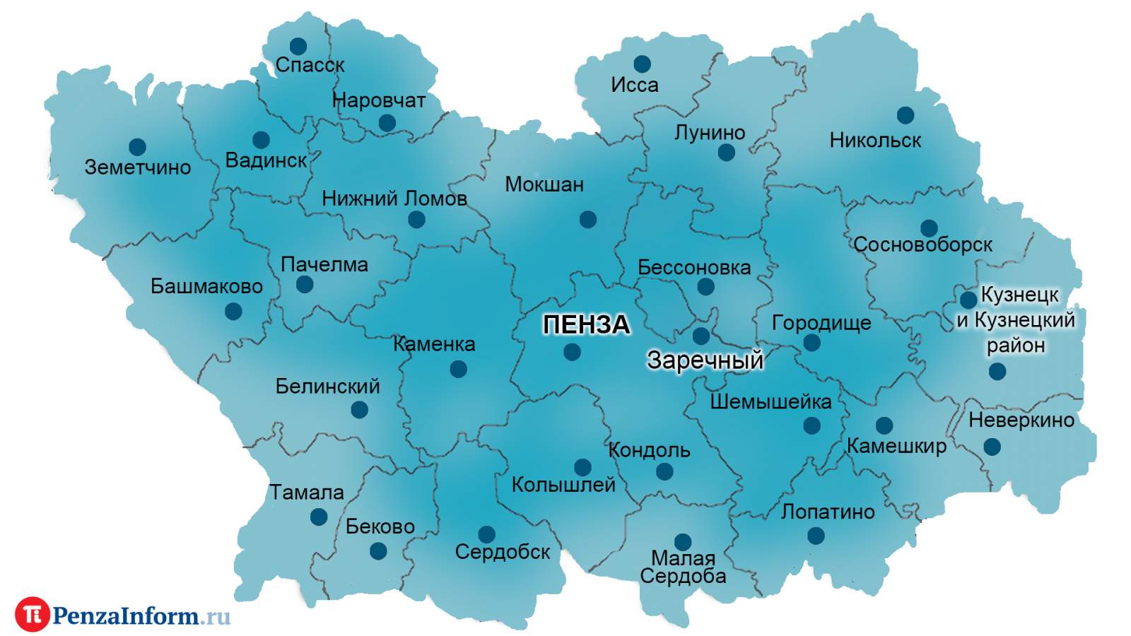 Карта Тамалинского района