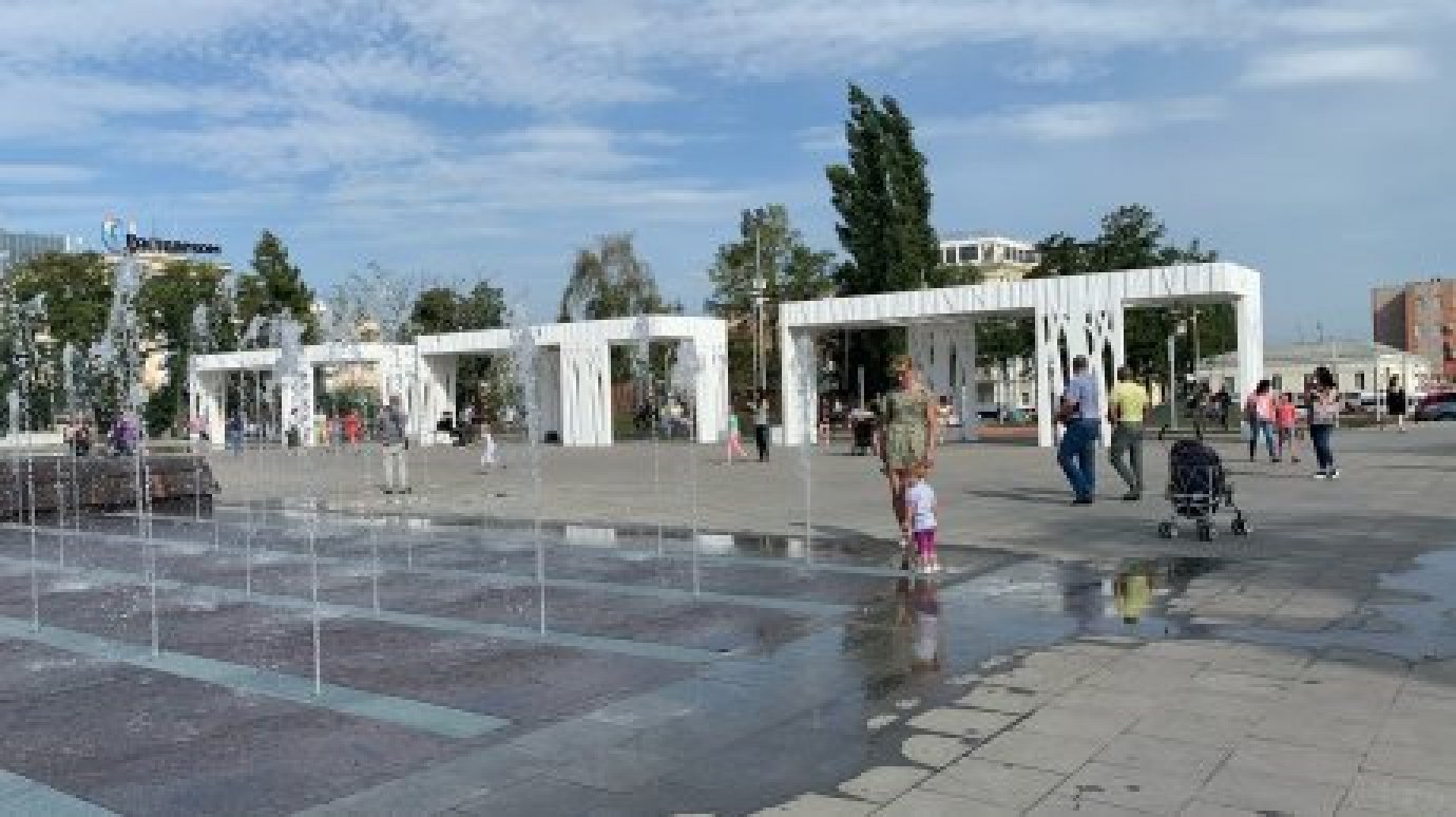 В Пензе сломались конструктивные элементы фонтана на Московской