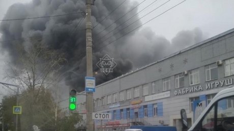 Пензенцы сообщают о пожаре в районе фабрики игрушек