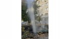 На ул. Дзержинского из-под земли забил фонтан горячей воды