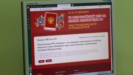 В школе № 28 Пензы дети и взрослые проверили знание Конституции РФ