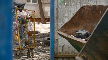 Пензенцы вынуждены идти по грязи к мусорной площадке на Ворошилова
