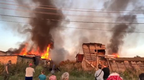При пожаре в селе Кижеватово погиб домашний скот
