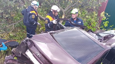 Под Пензой спасатели извлекли водителя из искореженной машины