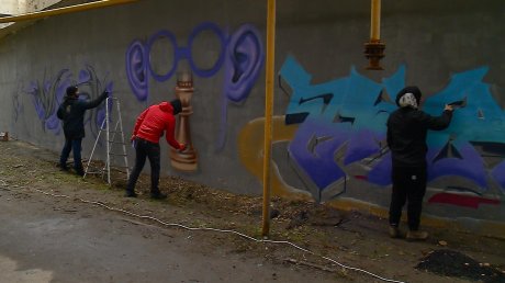 В Пензе уличные художники показали свое мастерство