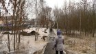 Только вплавь: территория на ул. Ново-Казанской скрылась под водой