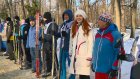 Сотрудники МЧС устроили забег на лыжах по Олимпийской аллее