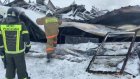 Появились кадры последствий пожара на мебельной фабрике в Кузнецке