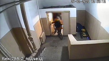 В Пензе кража велосипеда из подъезда попала на камеру