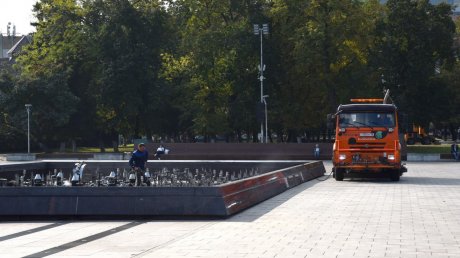 Фонтан на улице Московской начали готовить к консервации