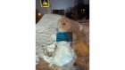Жители Западной Поляны начали лепить «социальных» снеговиков