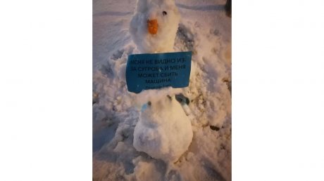 Жители Западной Поляны начали лепить «социальных» снеговиков