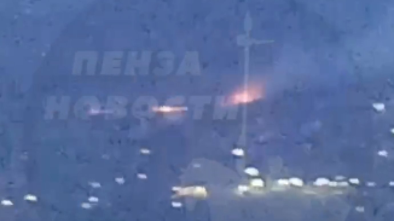 Крупный пожар в Лебедевке сняли с борта самолета