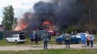Вспыхнувшие постройки в Сосновоборске тушат 22 пожарных