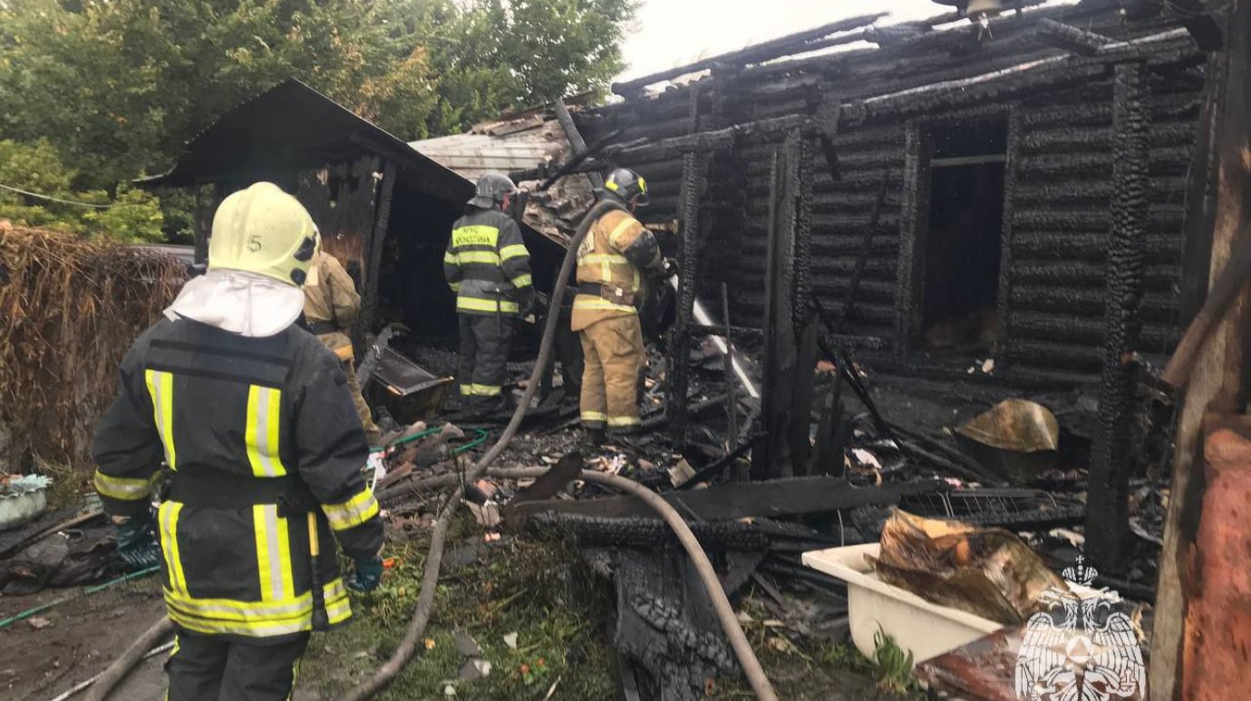 В Пензенском районе семья с детьми выбралась из горящего дома