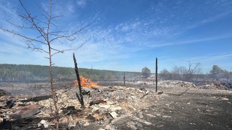 В Сосновоборском районе огонь уничтожил 4 дома и постройки