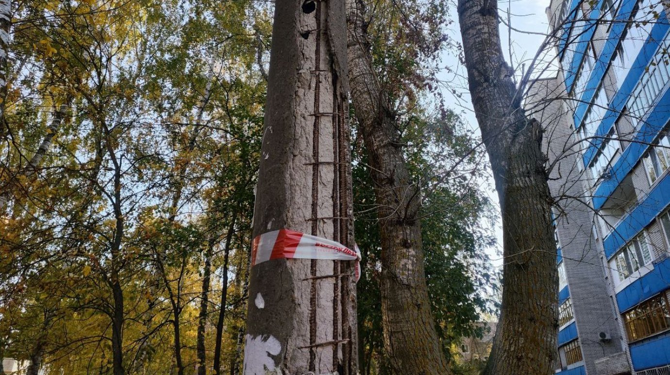 У входа в детскую поликлинику на улице Мира разрушается столб