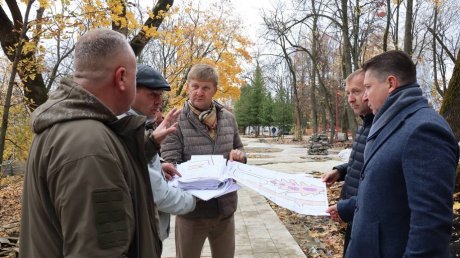 В Пензе проверили, как идет реконструкция парка Белинского