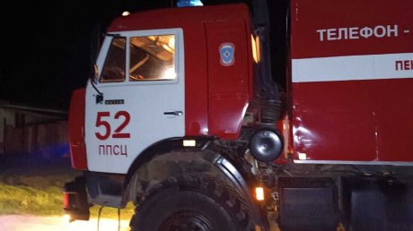 Крупный пожар в Чаадаевке уничтожил дом, сараи и баню