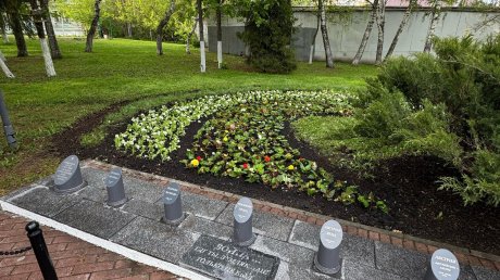 В Пензе у Монумента воинской и трудовой славы высадили цветы