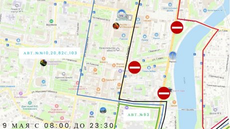 9 мая в Пензе общественный транспорт пойдет другим путем