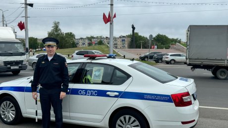 Госавтоинспекторы разместили на машинах портреты фронтовиков