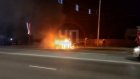 В Пензе на улице Окружной сгорел легковой автомобиль